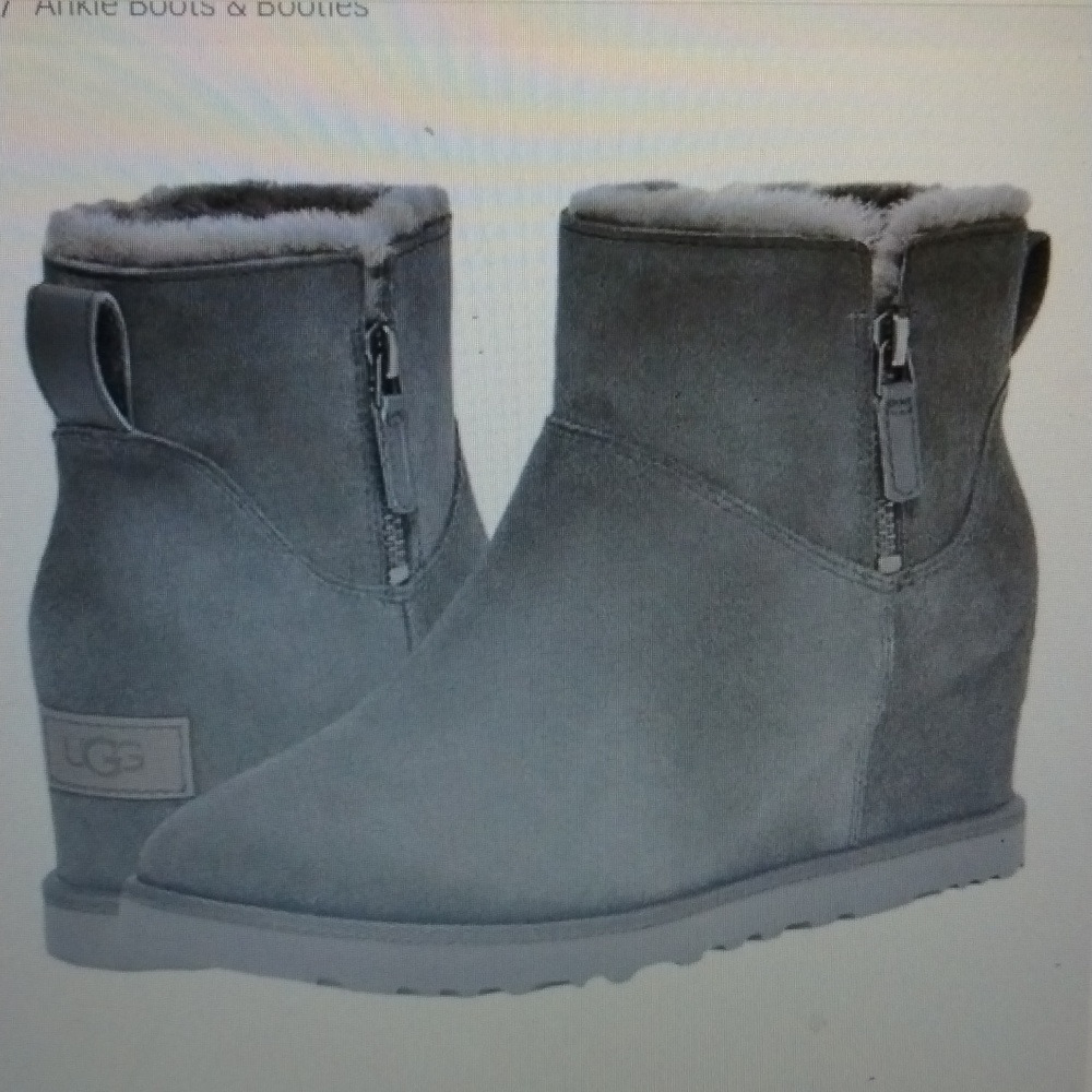 UGG Classic Femme' Mini Zip Wedge Ankle Boots Gently Used